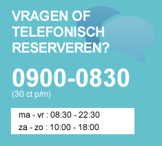 Vragen of telefonisch reserveren?