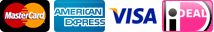 Mastercard, American Express, VISA, Automatische incasso & iDeal