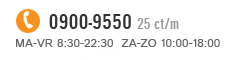 0900-9550 (25 ct. p./m.) | ma-vr 08:30-22:30 za-zo 10:00-18:00