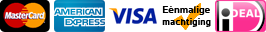 Mastercard, American Express, VISA, Automatische incasso & iDeal